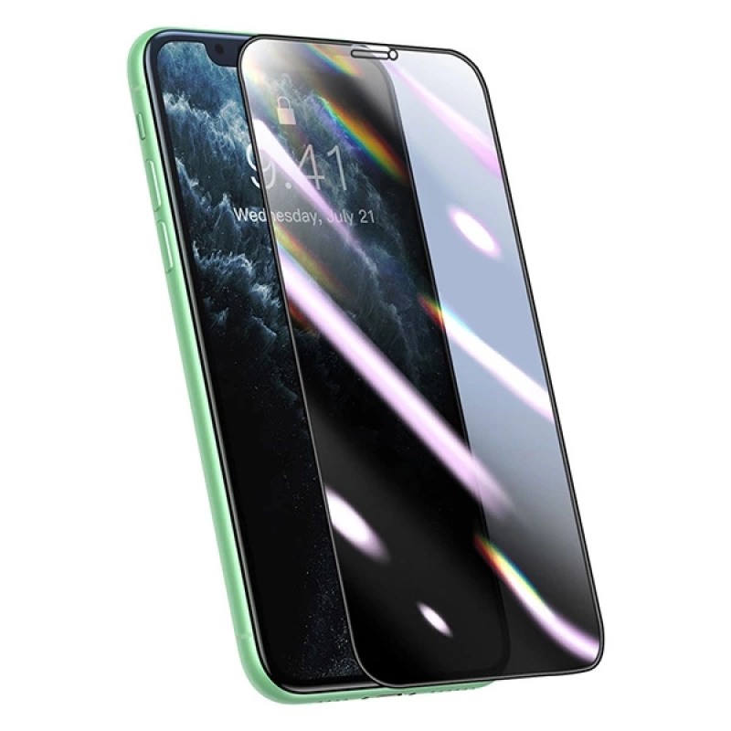 Baseus 0.25mm İPhone 11 3D Curved  Privacy Gizlili Cam Ekran Koruyucu