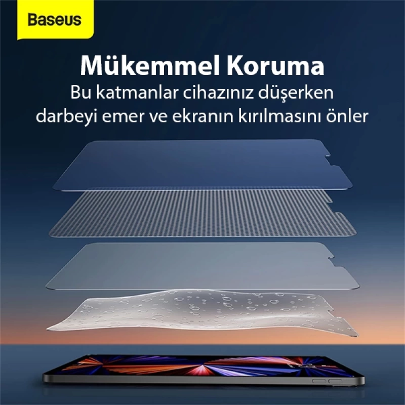 Baseus 0.3mm iPad Mini 6 Tempered Cam Ekran Koruyucu