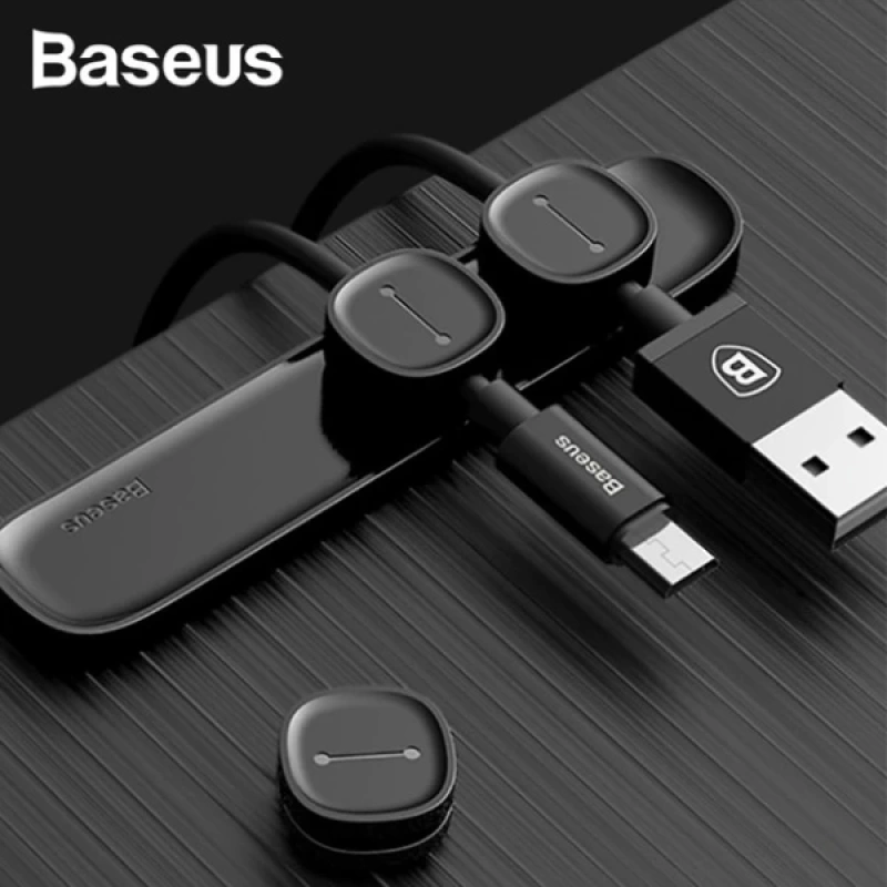 Baseus Acwdj Peas Usb Kablo Clip Masa Üstü Organizatörü