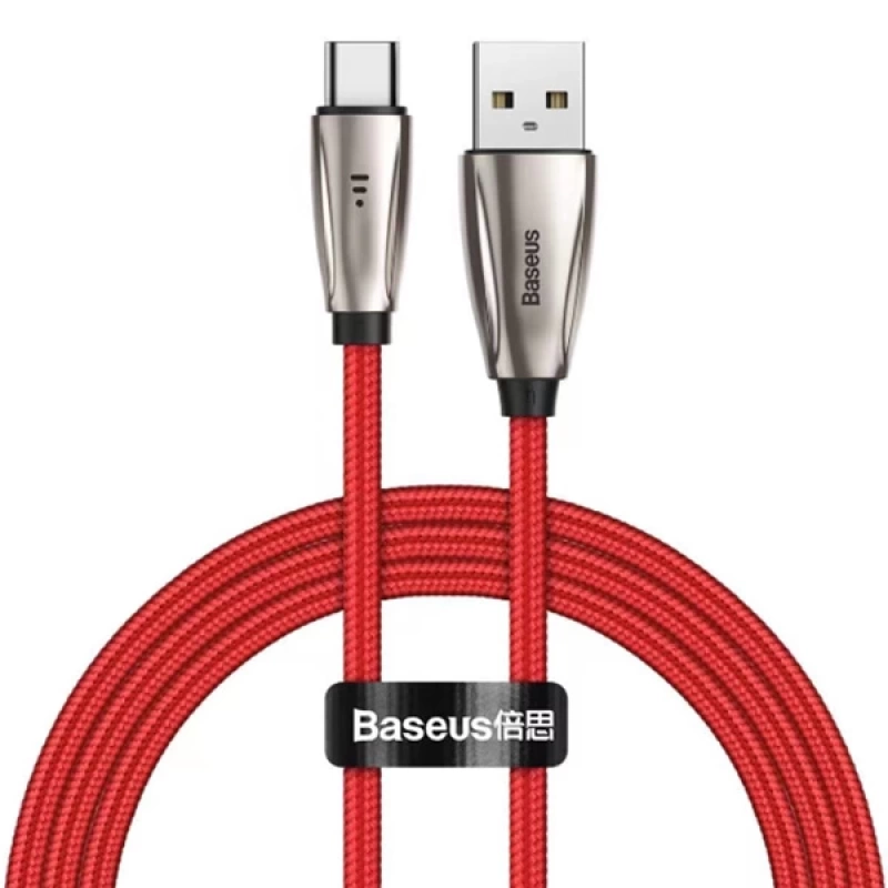 Baseus Aita Led Işıklı USB to Type-C 3A Hızlı Şarj Kablosu 1 metre