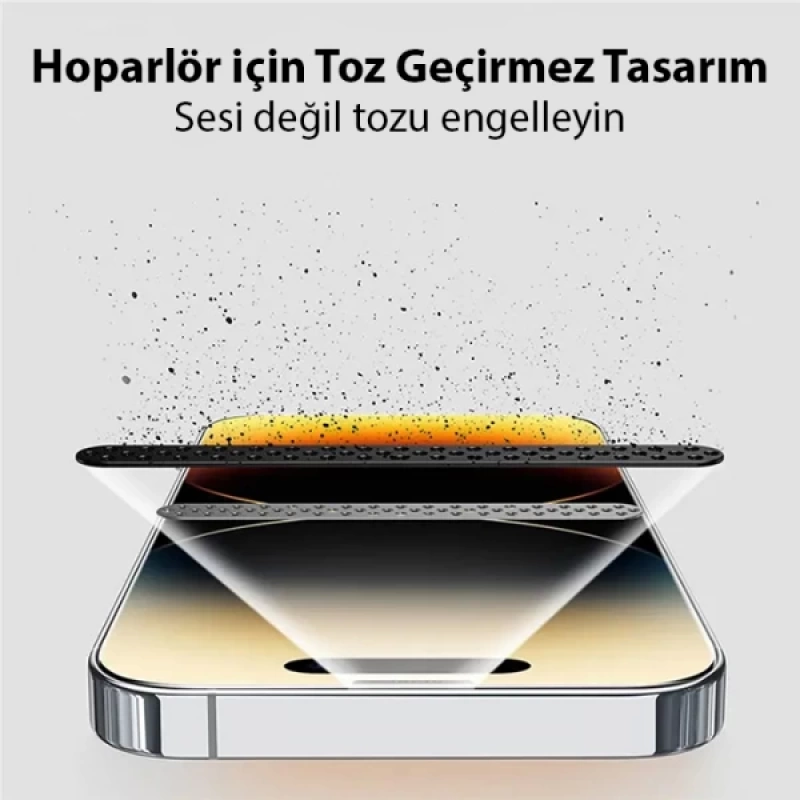 Baseus Corning iPhone 15 Full Koruma Eye-Protection Tempered Cam Ekran Koruyucu