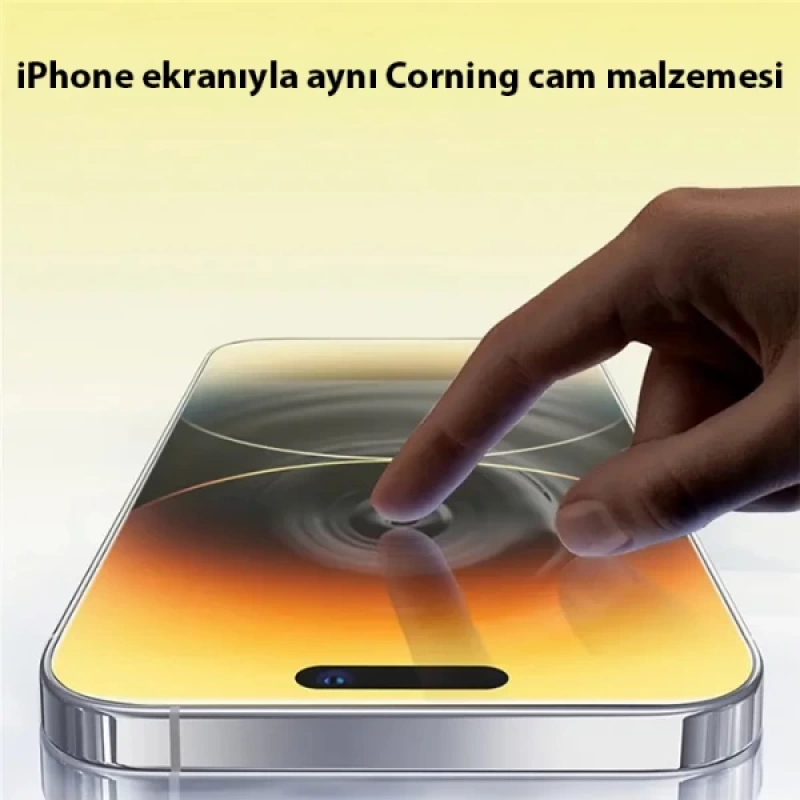 Baseus Corning iPhone 15 Full Koruma Eye-Protection Tempered Cam Ekran Koruyucu