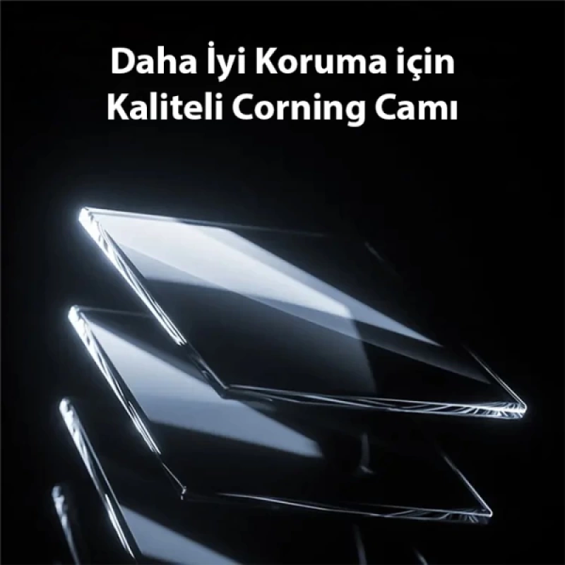 Baseus Corning iPhone 15 Pro HD Tempered Full Koruma Cam Ekran Koruyucu