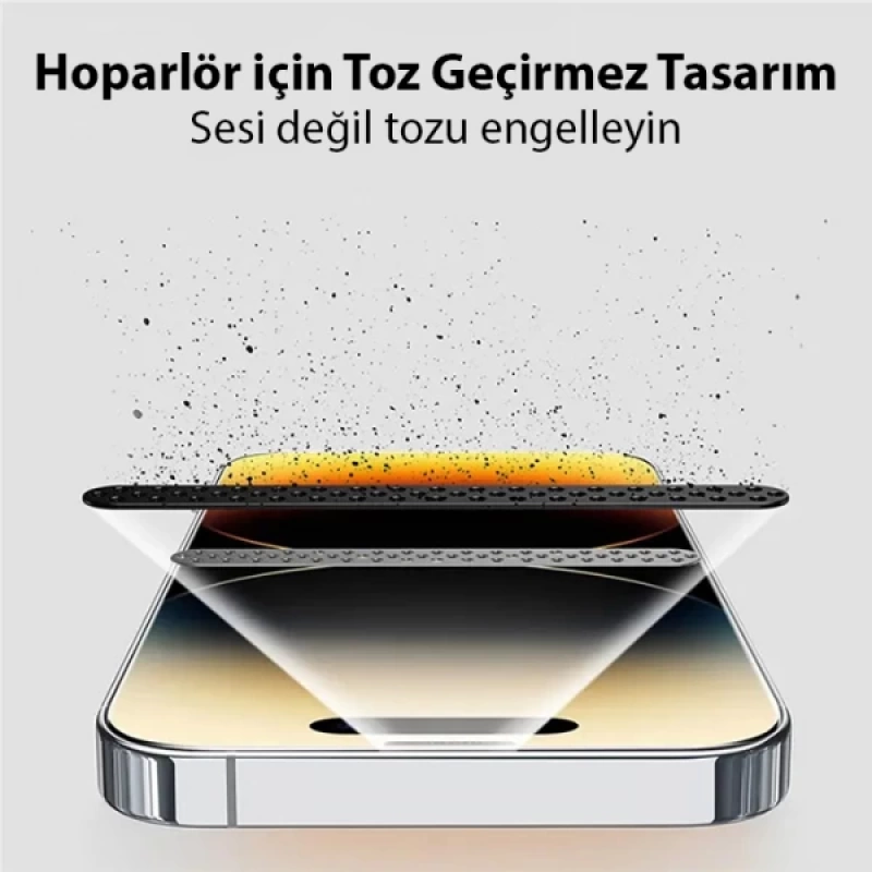 Baseus Corning iPhone 15 Pro HD Tempered Full Koruma Cam Ekran Koruyucu