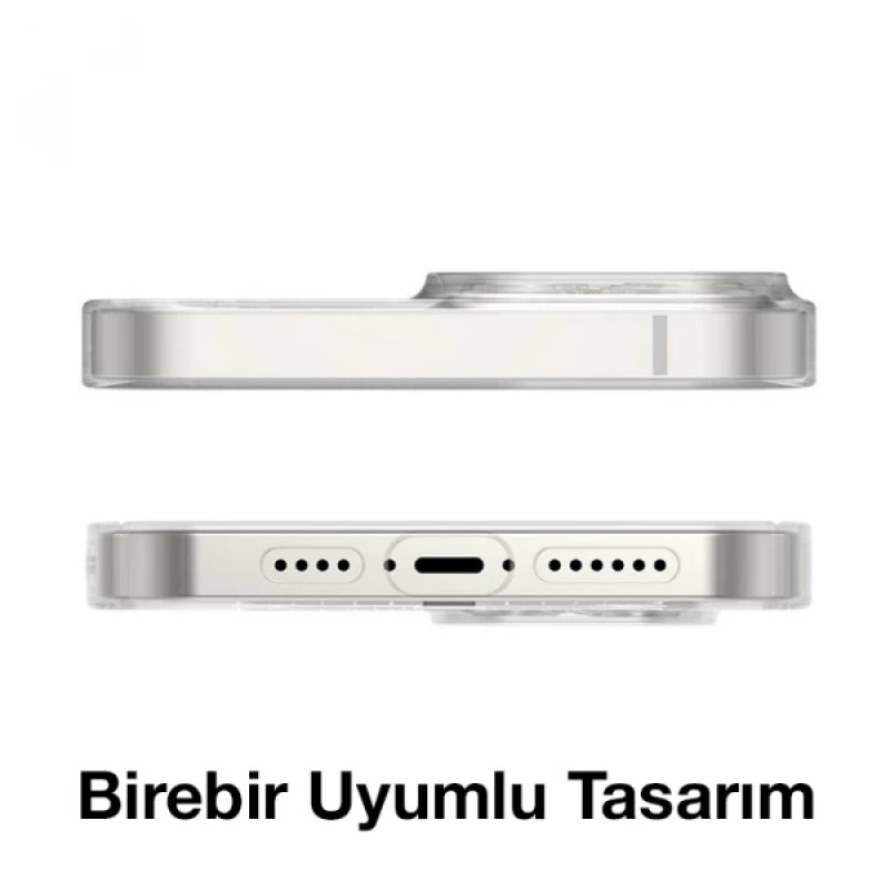 Baseus Crystal iPhone 13 Magsafe Silikon Kılıf + Tempered Ekran Koruyucu Set