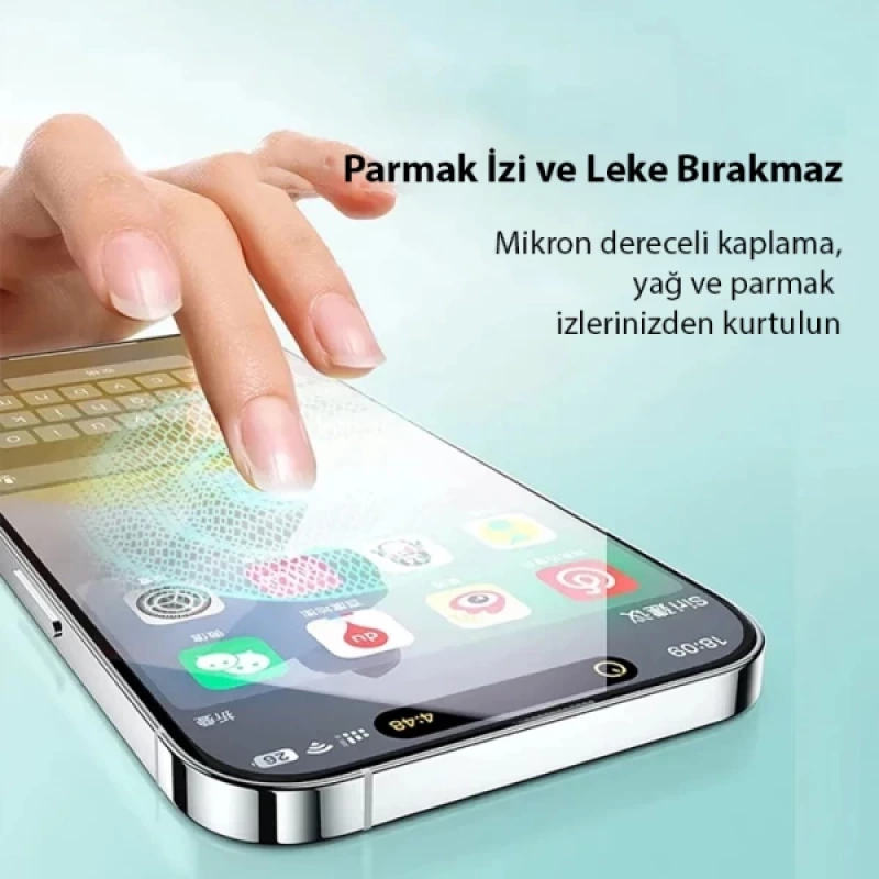 Baseus Crystal iPhone 15 Plus Full Koruma Eye-Protection Tempered Cam Ekran Koruyucu