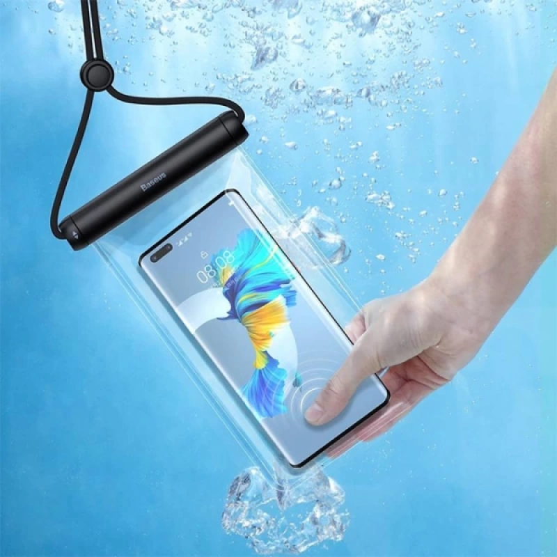 Baseus Cylinder Waterproof Case Kayar Kapaklı Su Geçirmez Universal Telefon Kılıfı