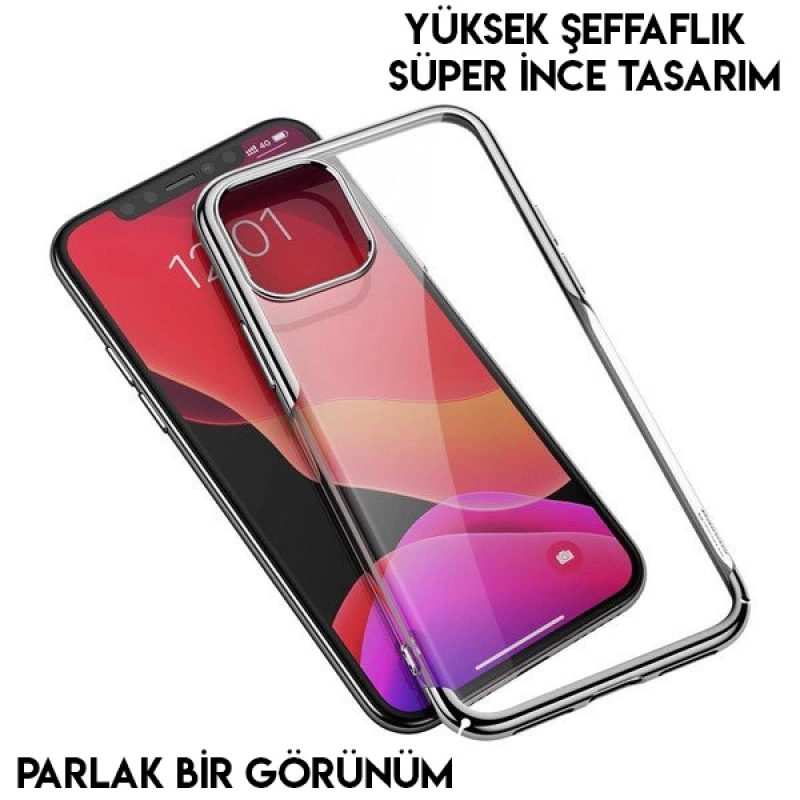 Baseus Glitter Case İPhone 11 Pro 5.8 2019 Şeffaf Lüx Silikon Kılıf