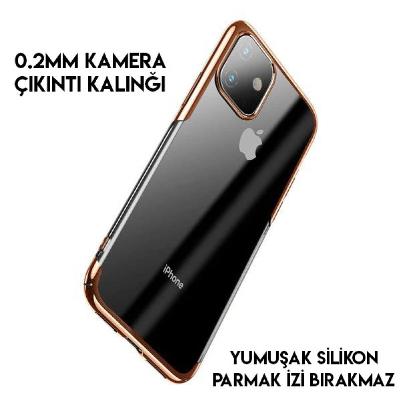 Baseus Glitter Case İPhone 11 Pro 5.8 2019 Şeffaf Lüx Silikon Kılıf