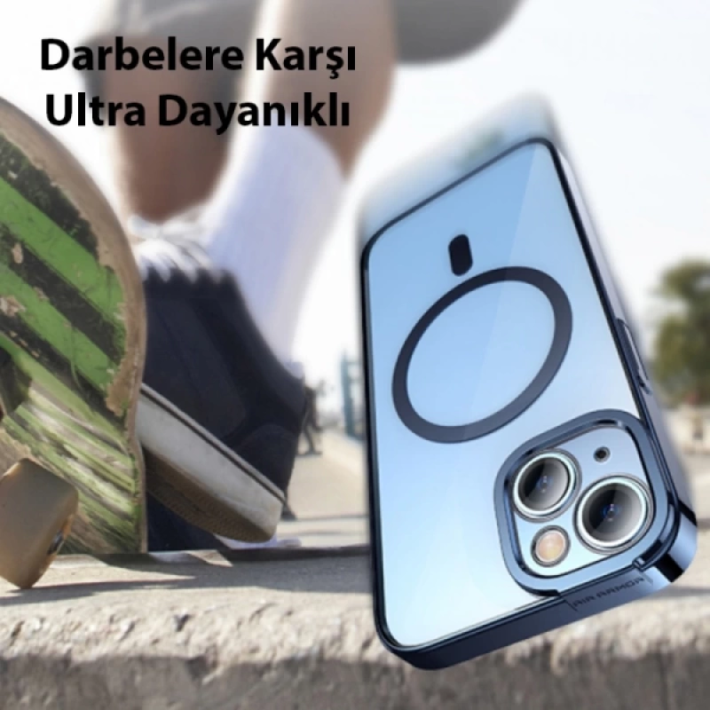 Baseus Glitter iPhone 14 6.1 Magsafe Silikon Kılıf + Tempered Ekran Koruyucu Set