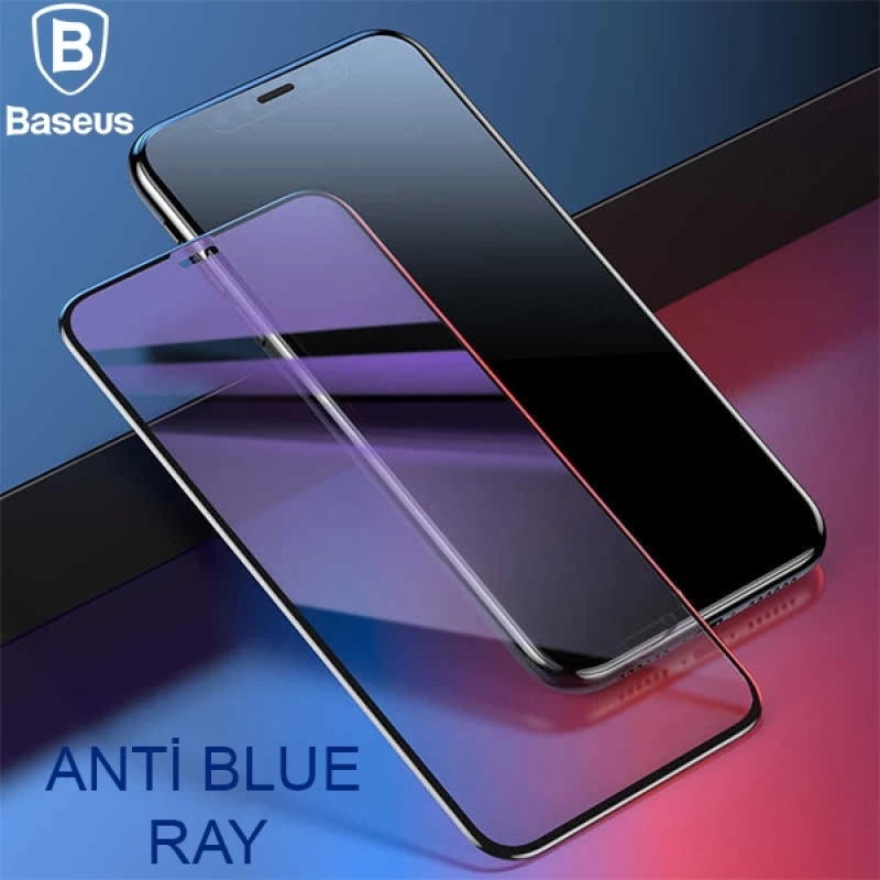 Baseus İphone 11 Pro Max 0.20mm Anti Blue Ray Tam Ekran Koruyucu