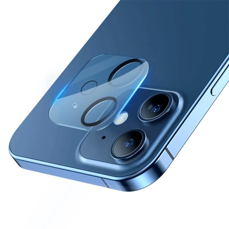 BASEUS iPhone 12 6.1 3D Full Kaplama Kamera Koruyucu Cam 2 Adet Set