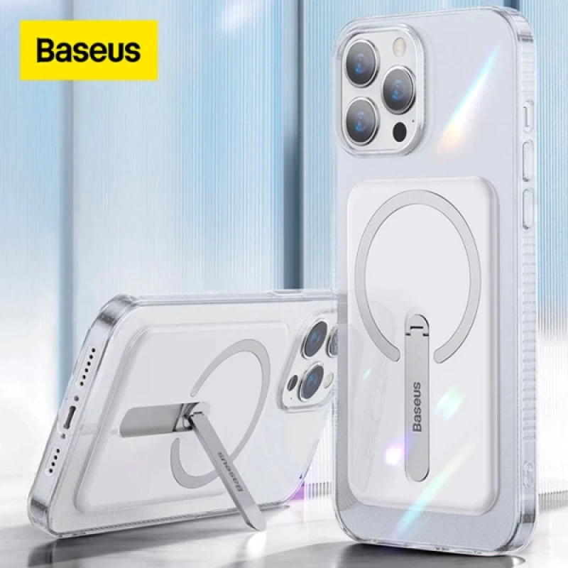 Baseus iPhone 13 Pro Max 6.7 Manyetik Magsafe Standlı Silikon Kılıf