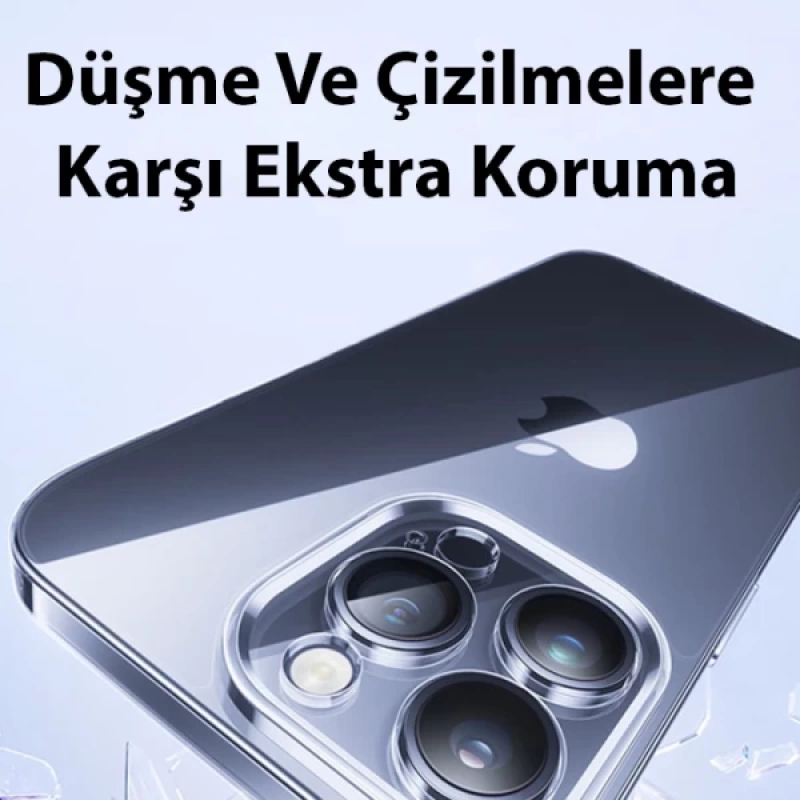 Baseus iPhone 15 Plus Schott Serisi Şeffaf Silikon Kılıf + Tempered Ekran Koruyucu Set