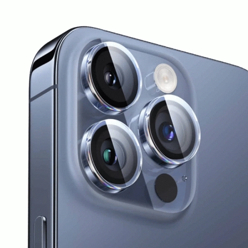 Baseus iPhone 15 Pro-15 Pro Max için Corning Serisi HD Cam Kamera Koruyucu