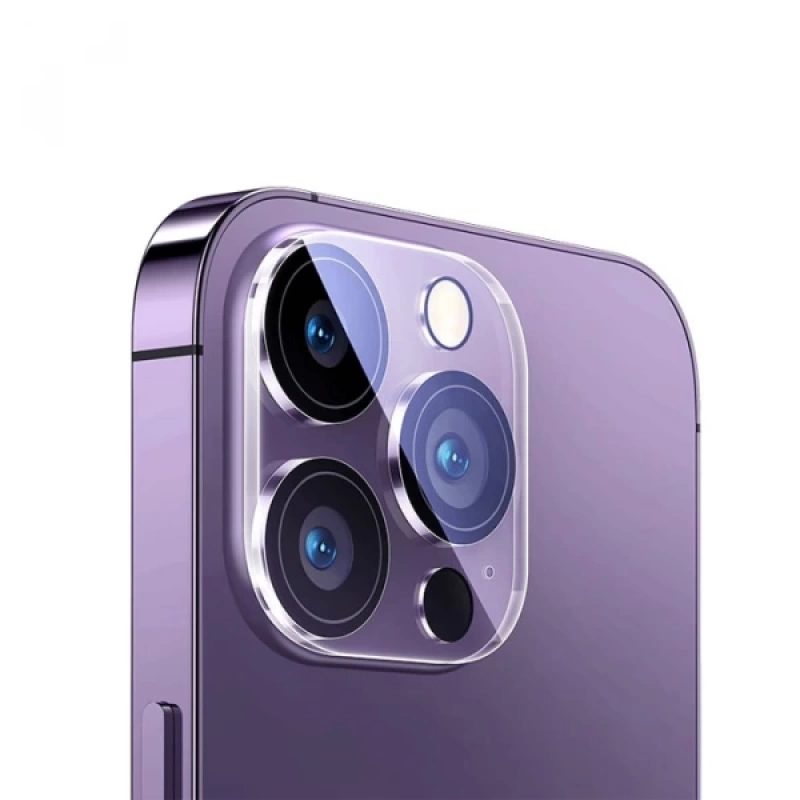 Baseus iPhone 15 Pro-15 Pro Max için Crystal Serisi HD Cam Kamera Koruyucu 2 Adet Set