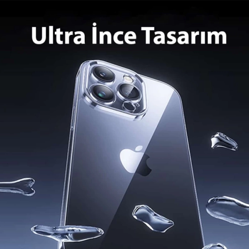 Baseus iPhone 15 Schott Serisi Şeffaf Silikon Kılıf + Tempered Ekran Koruyucu Set