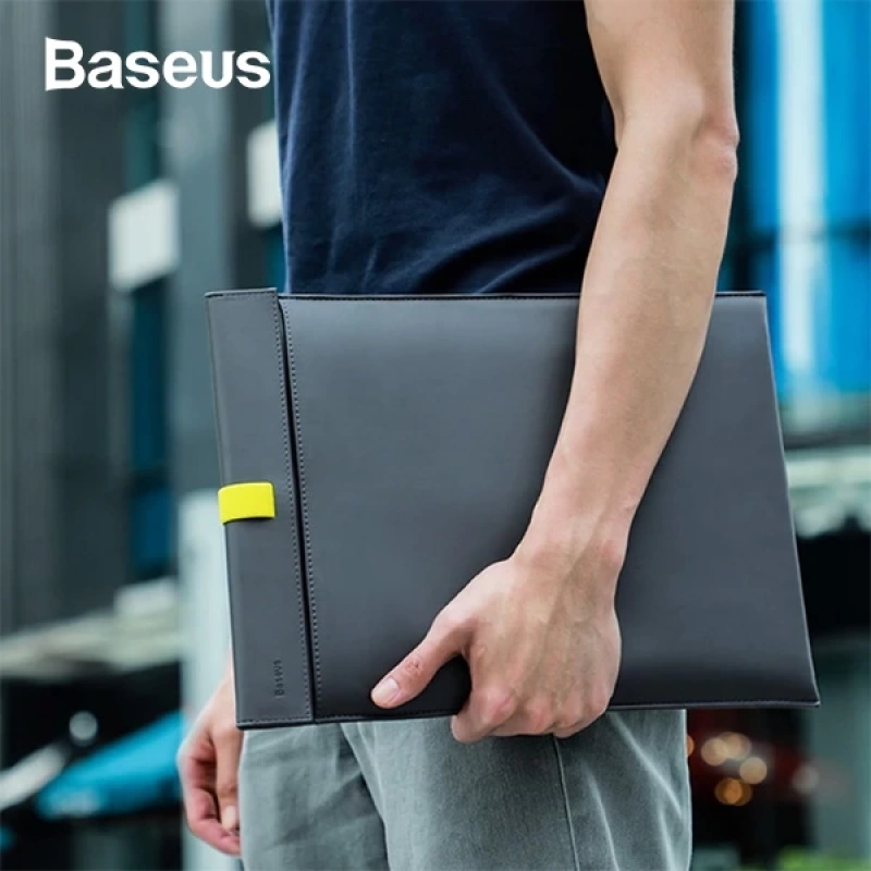 Baseus Lets go Çift Katmanlı Deri Kılıf Çanta 16 İnch Macbook Dell lenovo