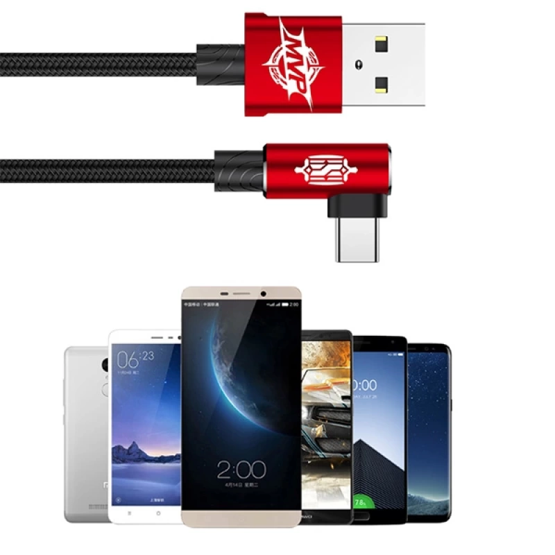 Baseus Mvp Elbow Usb Type-C Oyuncu  Şarj Usb Kablo 1 Metre