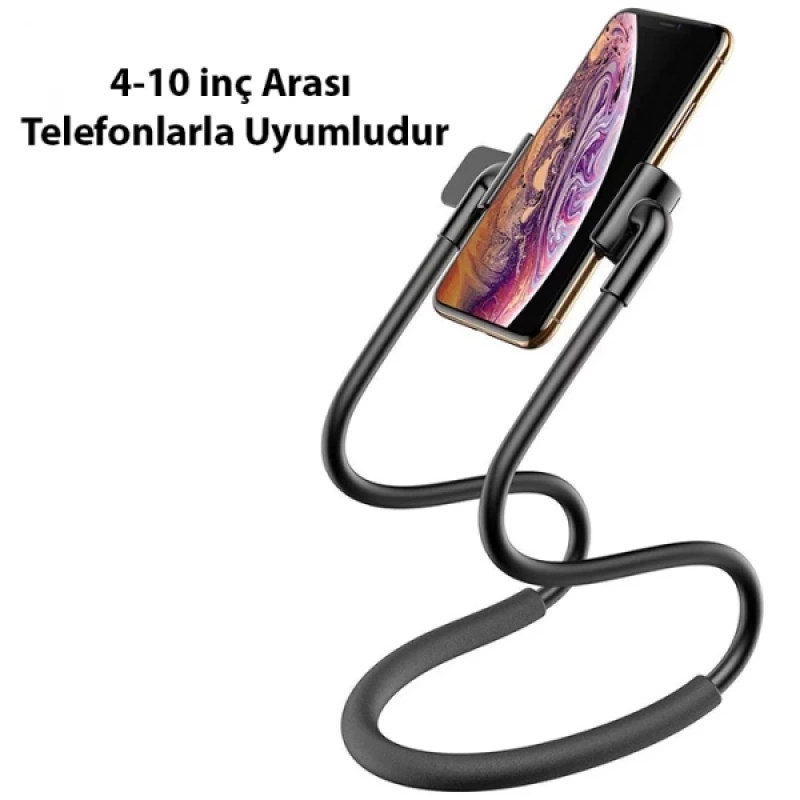 Baseus New Neck Lazy Bracket Boyun Askılı Portatif Akrobat Stand Telefon Tutucu Boyunluk