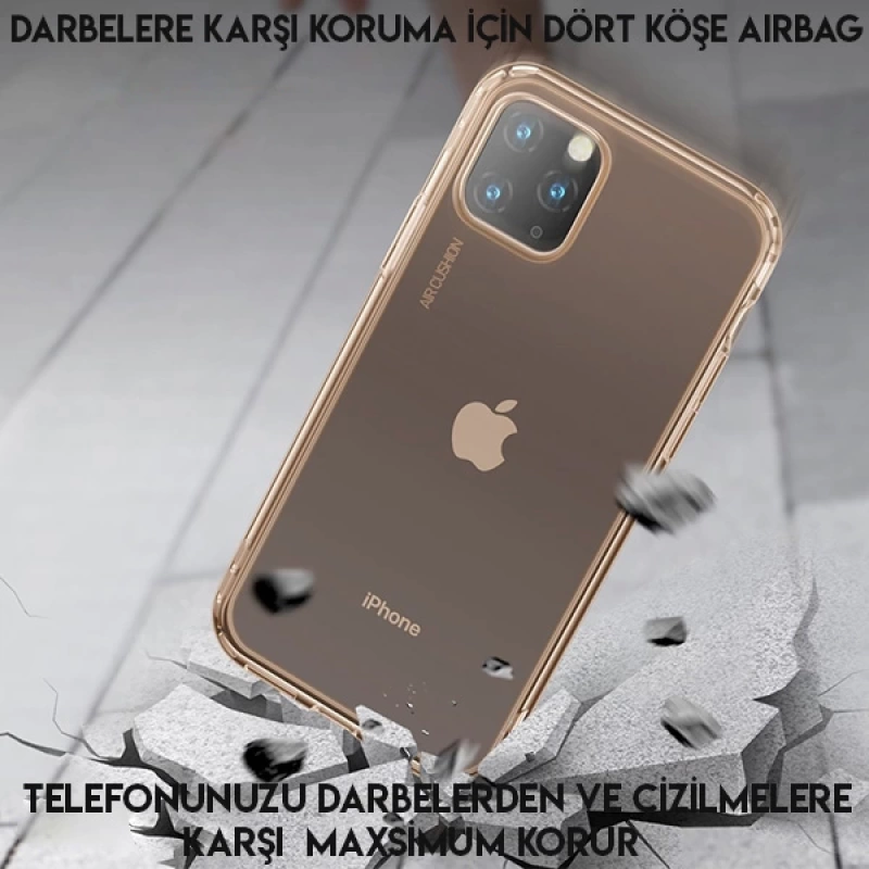 Baseus Safety Airbags İPhone 11 Pro 5.8 2019  Şeffaf Darbe Emici Slikon Kılıf