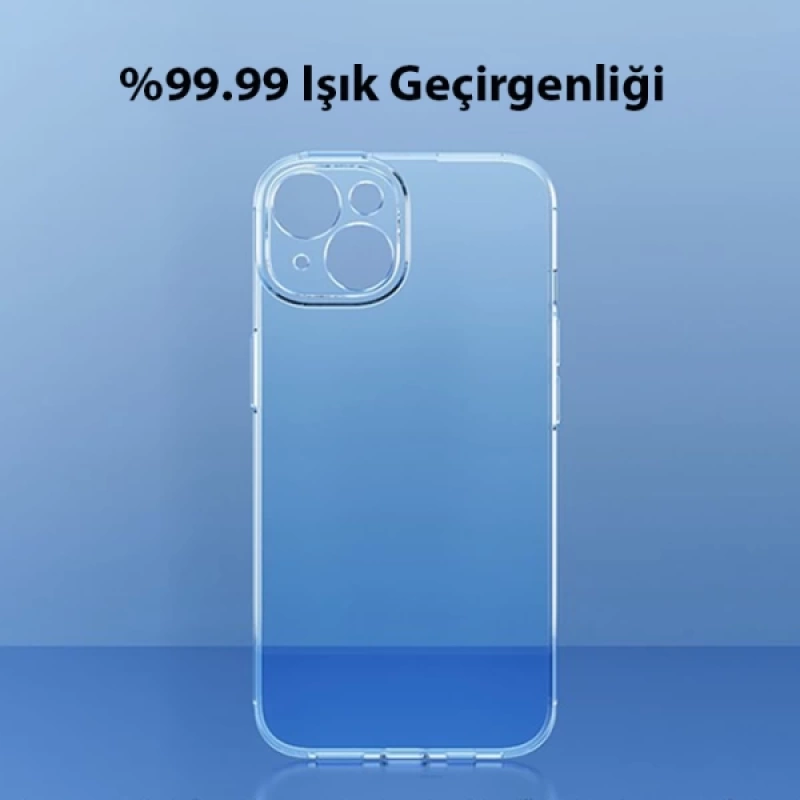 Baseus Simple Case iPhone 14 Plus 6.7 Kamera Korumalı İnce Silikon Şeffaf Kılıf