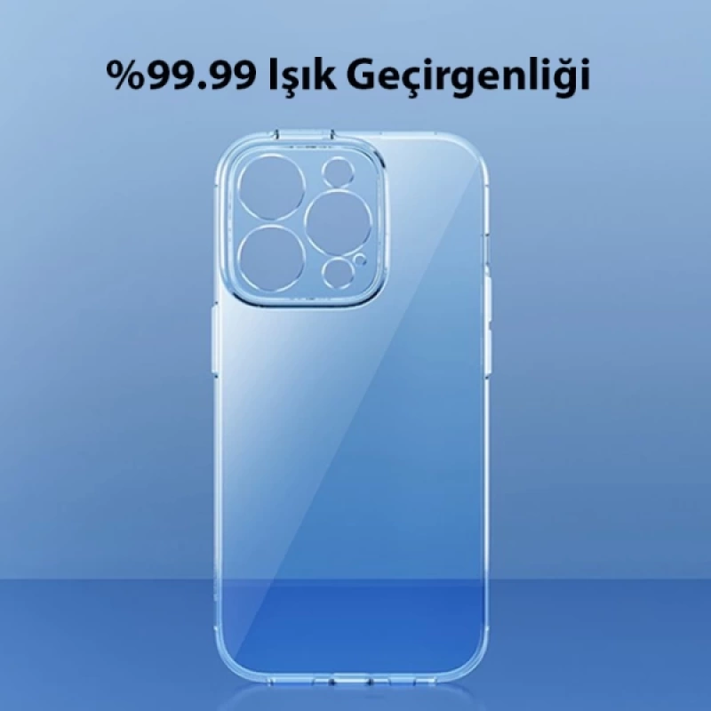 Baseus Simple Case iPhone 14 Pro Max 6.7 Kamera Korumalı İnce Silikon Şeffaf Kılıf