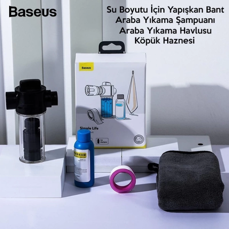 Baseus Simple Life-Araç Yıkama İçin Temizleme Seti(Hortum Hariç)