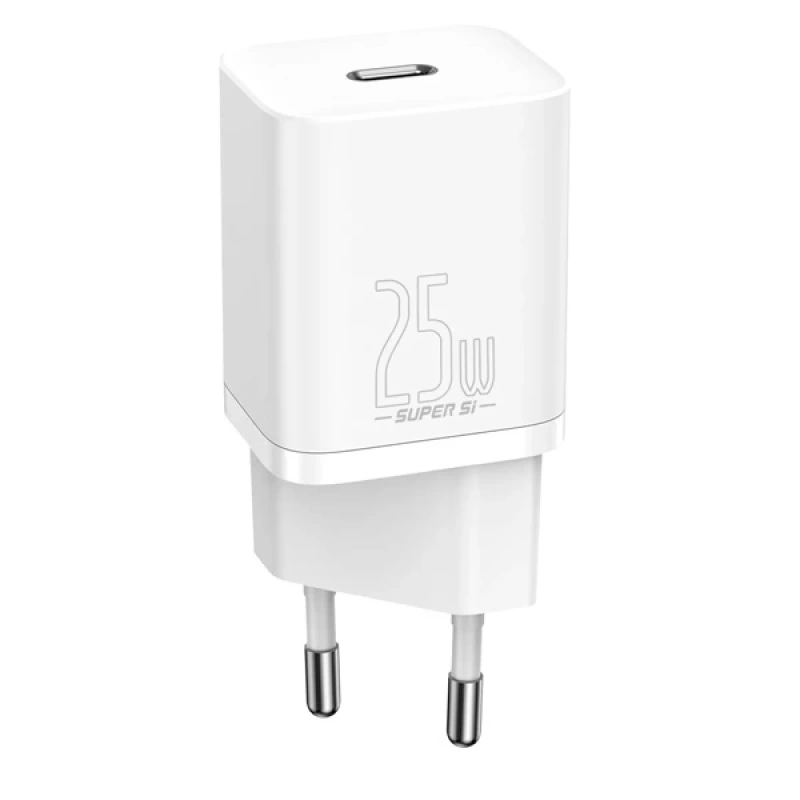 Baseus Super Si 1C 25W PD Type-C Hızlı Şarj Adaptörü - İPhone 15-14-13-12-11 Hızlı Şarj