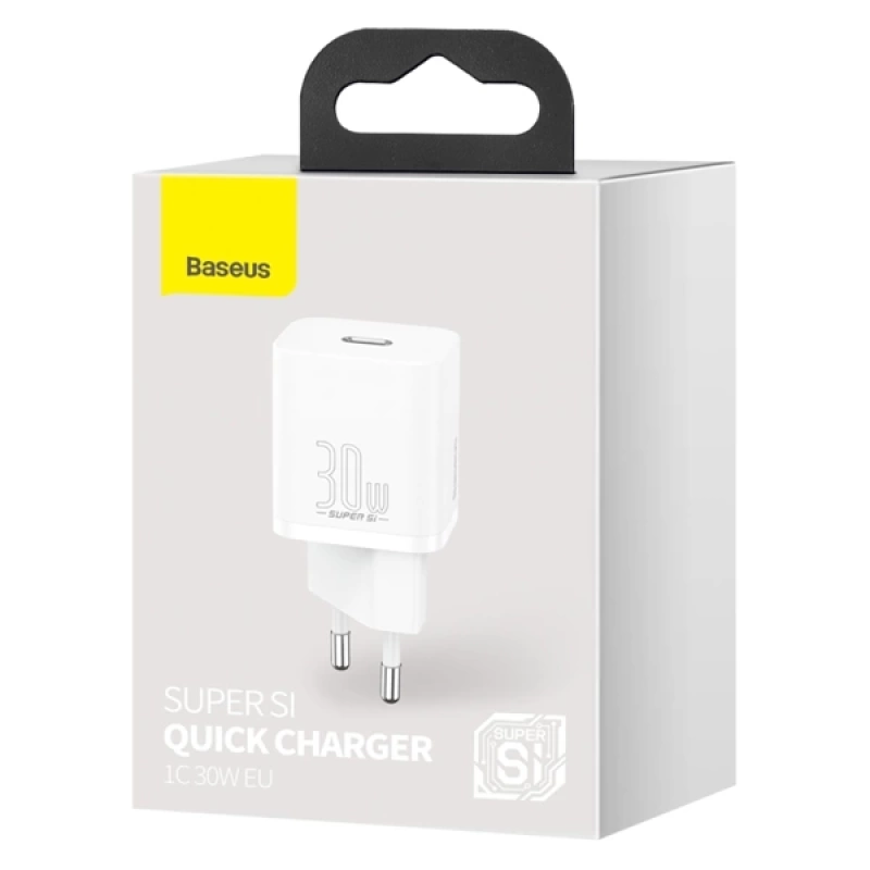 Baseus Super Si 1C 30W PD Type-C Hızlı Şarj Adaptörü - İPhone 15-14-13-12-11 Hızlı Şarj