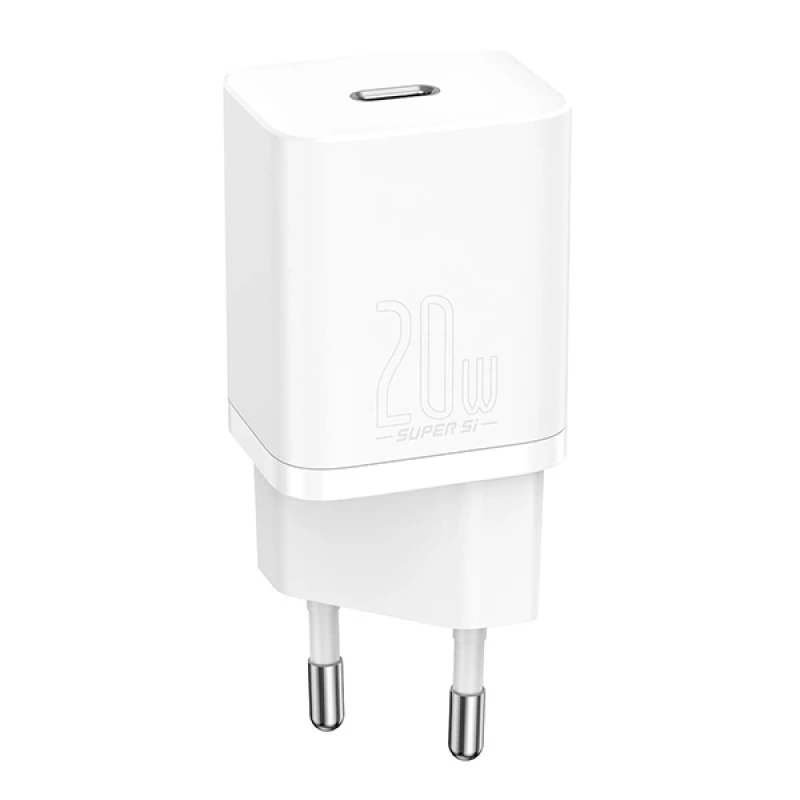 Baseus Super Si 20W PD Type-C Hızlı Şarj Adaptörü 20W İPhone 15-14-13- 12-11 Hızlı Şarj