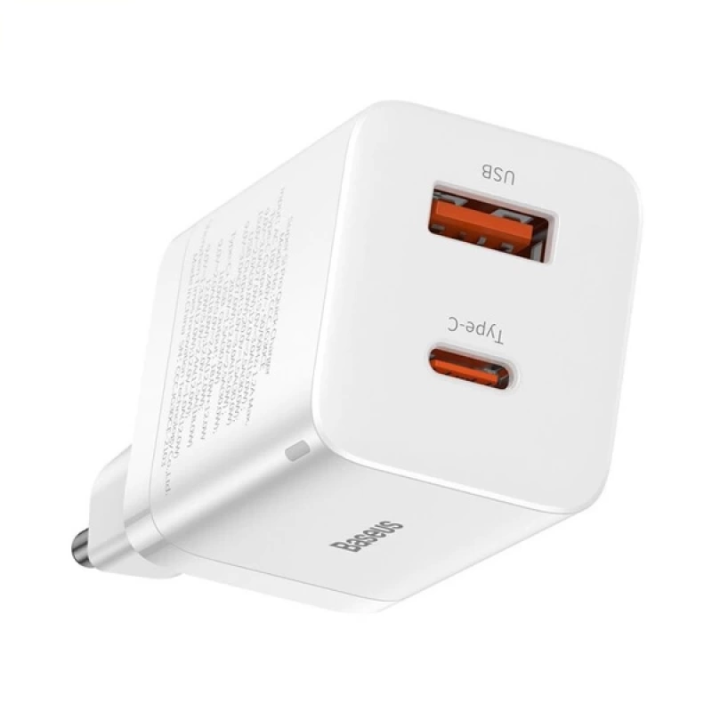 Baseus Super Si Pro QC 30W USB + Type-C Hızlı Şarj Adaptörü