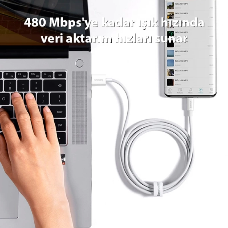 Baseus Superior Series PD 100W USB to Type-C Ultra Hızlı Şarj ve Data Kablosu 1m