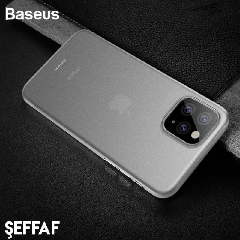 Baseus Wing Case İPhone 11 Pro 5.8  Ultra İnce Lux Mat Şeffaf Kılıf