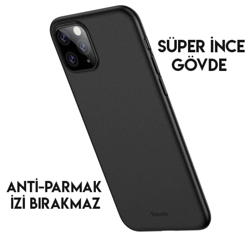 Baseus Wing Case İPhone 11 Pro 5.8  Ultra İnce Lux Mat Şeffaf Kılıf