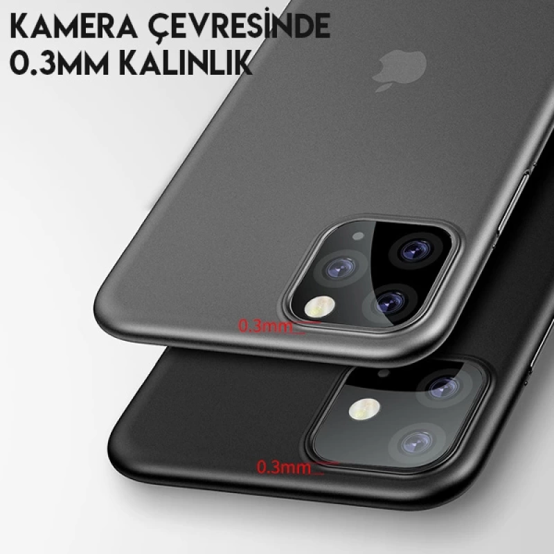 Baseus Wing Case İPhone 11 Pro 5.8  Ultra İnce Lux Mat Şeffaf Kılıf