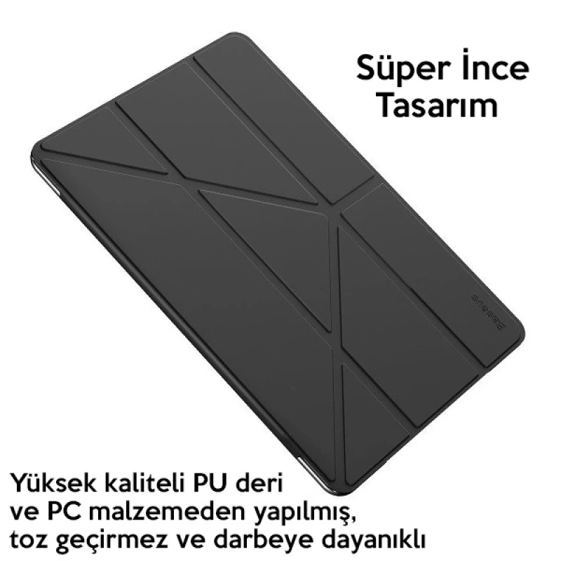 Baseus Y-Type Akıllı Deri Kılıf  İPad 7 nesil 10.2inch Tablet Kılıf