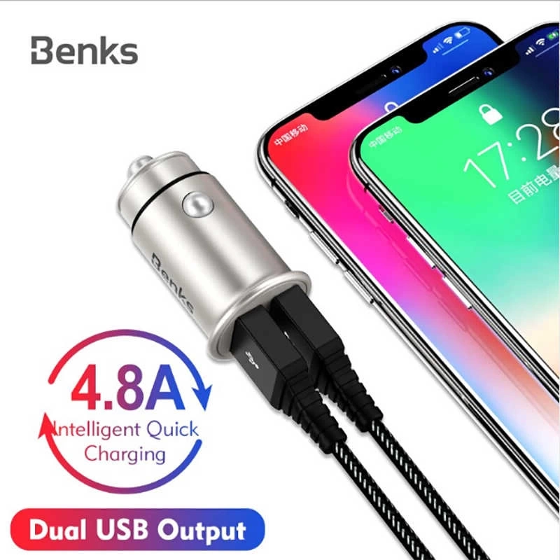 Benks C27 Dual Usb Araç Şarj Aleti 4.8A