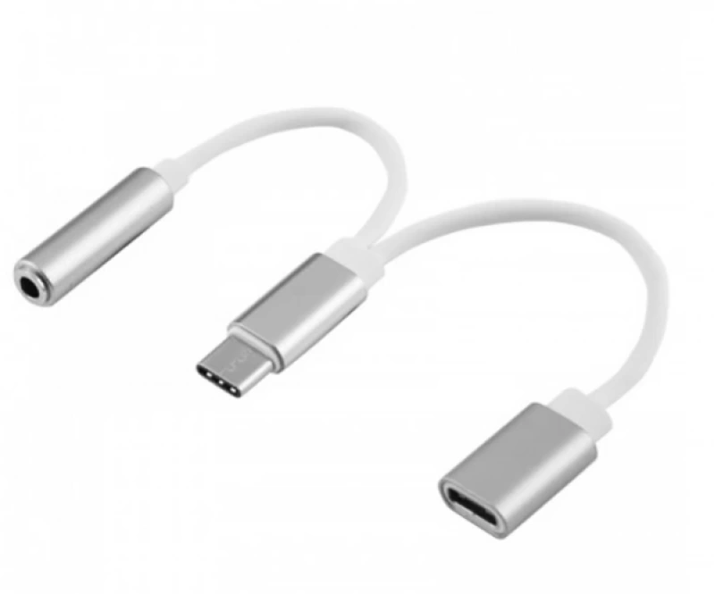 Dual Usb 3.1 Type C - Audio 3.5mm Jack Kulaklık Dönüştürücü Kablo