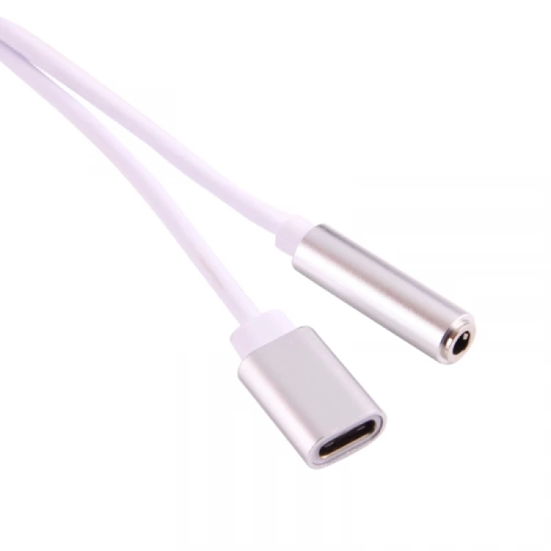 Dual Usb 3.1 Type C - Audio 3.5mm Jack Kulaklık Dönüştürücü Kablo