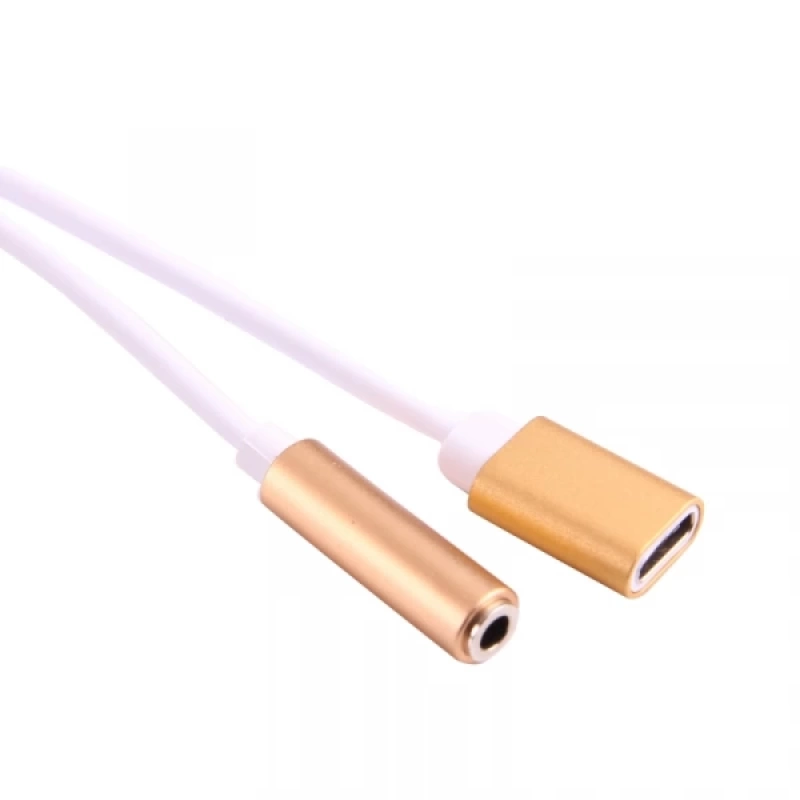 Dual Usb 3.1 Type C - Audio 3.5mm Jack Kulaklık Dönüştürücü Kablo