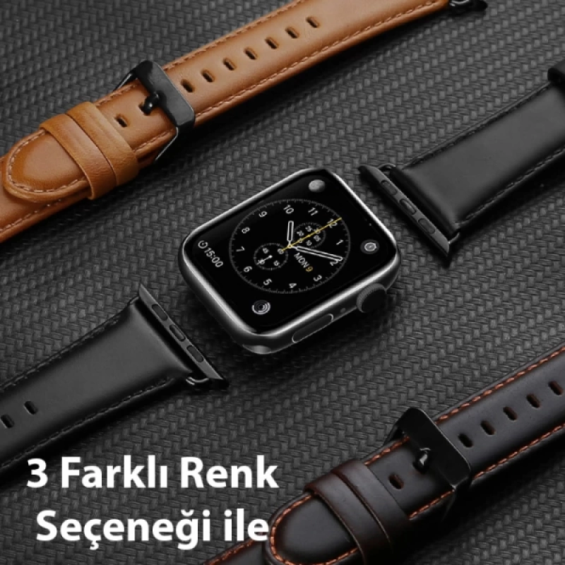 Dux Ducis Apple Watch 38-40-41MM için Business Deri Kayış Kordon