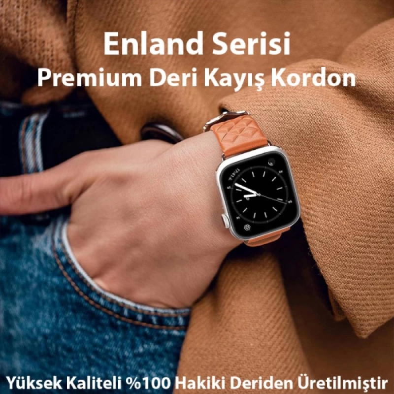 Dux Ducis Apple Watch 38-40-41MM için Enland Serisi Premium Deri Kayış Kordon