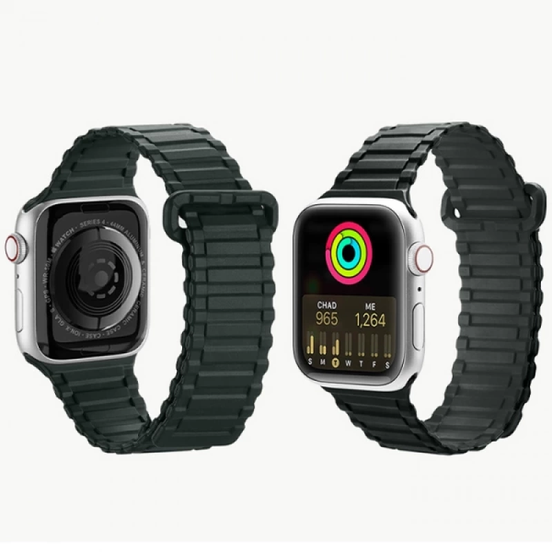 Dux Ducis Apple Watch 38-40-41MM için Manyetik Armor Silikon Kordon Kayış