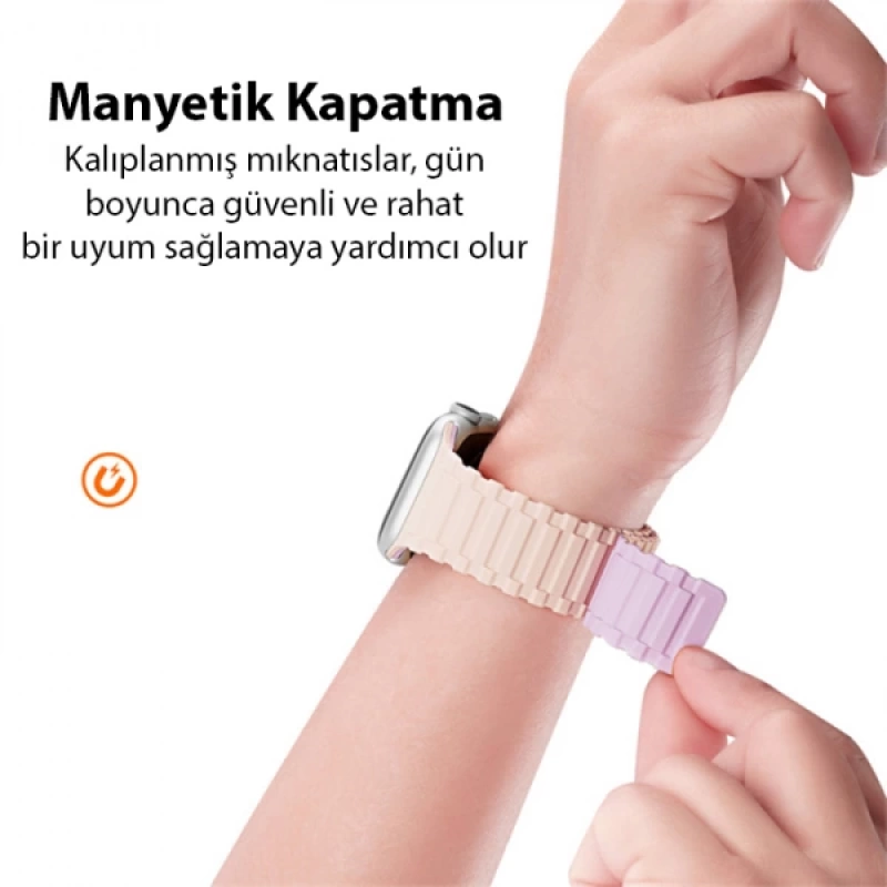 Dux Ducis Apple Watch 38-40-41MM için Manyetik Armor Silikon Kordon Kayış