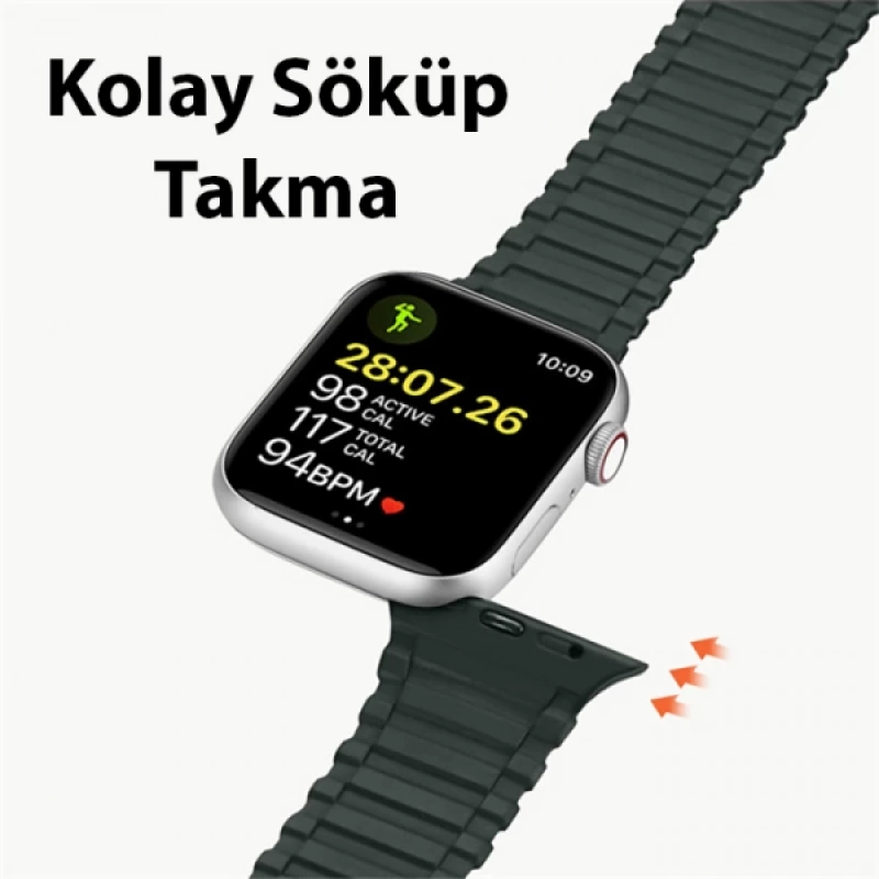 Dux Ducis Apple Watch 38-40-41MM için Manyetik Armor Silikon Kordon Kayış