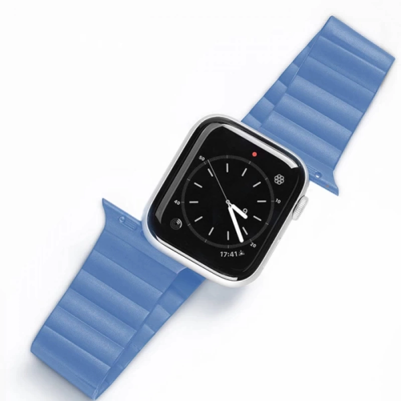 DUX DUCIS Apple Watch 38-40-41MM için Manyetik Zincir Versiyon PU Deri Kayış Kordon