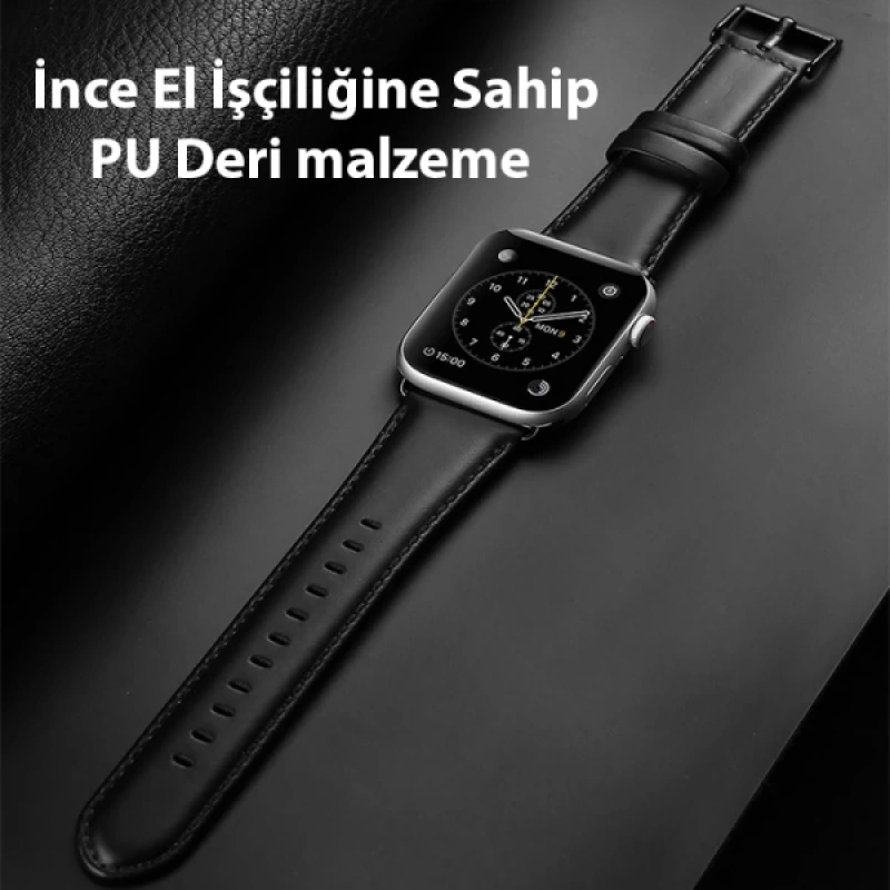 Dux Ducis Apple Watch 42-44-45MM için Business Deri Kayış Kordon