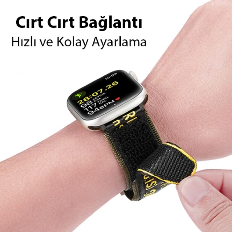 Dux Ducis Apple Watch 42-44-45MM için Kayış Kordon Lylon Loop