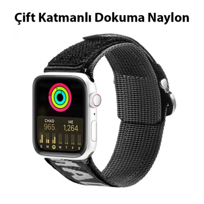 Dux Ducis Apple Watch 42-44-45MM için Kayış Kordon Lylon Loop